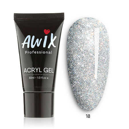 Acryl gel AWIX 18 (светоотражающий), 30 мл