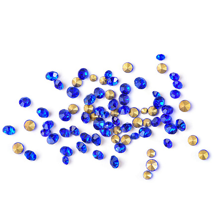 Стразы кристалл конусные TNL 400 шт. mix синие