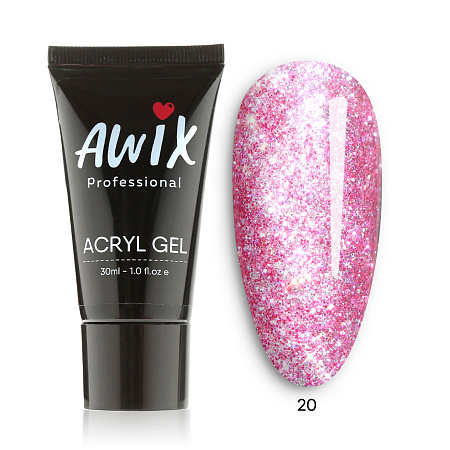 Acryl gel AWIX 20 (светоотражающий), 30 мл